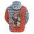 Ecuador Christmas Zip Hoodie with Santa Riding Llama Traditional Patterns and Rose Design - Wonder Print Shop