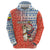 Ecuador Christmas Zip Hoodie with Santa Riding Llama Traditional Patterns and Rose Design - Wonder Print Shop