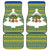 Ecuador Christmas Car Mats with Ceibo Tree Llama Toucan and Traditional Yellow Blue Pattern Design - Wonder Print Shop