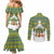 Ecuador Christmas Couples Matching Mermaid Dress and Long Sleeve Button Shirt with Ceibo Tree Llama Toucan and Traditional Yellow Blue Pattern Design - Wonder Print Shop