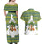 Ecuador Christmas Couples Matching Off Shoulder Maxi Dress and Hawaiian Shirt with Ceibo Tree Llama Toucan and Traditional Yellow Blue Pattern Design - Wonder Print Shop