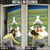 Ecuador Christmas Door Cover with Ceibo Tree Llama Toucan and Traditional Yellow Blue Pattern Design - Wonder Print Shop