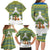 Ecuador Christmas Family Matching Long Sleeve Bodycon Dress and Hawaiian Shirt with Ceibo Tree Llama Toucan and Traditional Yellow Blue Pattern Design - Wonder Print Shop