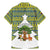 Ecuador Christmas Family Matching Mermaid Dress and Hawaiian Shirt with Ceibo Tree Llama Toucan and Traditional Yellow Blue Pattern Design - Wonder Print Shop