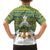 Ecuador Christmas Family Matching Off The Shoulder Long Sleeve Dress and Hawaiian Shirt with Ceibo Tree Llama Toucan and Traditional Yellow Blue Pattern Design - Wonder Print Shop