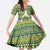 Ecuador Christmas Family Matching Off The Shoulder Long Sleeve Dress and Hawaiian Shirt with Ceibo Tree Llama Toucan and Traditional Yellow Blue Pattern Design - Wonder Print Shop