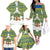 Ecuador Christmas Family Matching Off The Shoulder Long Sleeve Dress and Hawaiian Shirt with Ceibo Tree Llama Toucan and Traditional Yellow Blue Pattern Design - Wonder Print Shop