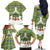 Ecuador Christmas Family Matching Off The Shoulder Long Sleeve Dress and Hawaiian Shirt with Ceibo Tree Llama Toucan and Traditional Yellow Blue Pattern Design - Wonder Print Shop