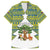 Ecuador Christmas Family Matching Off The Shoulder Long Sleeve Dress and Hawaiian Shirt with Ceibo Tree Llama Toucan and Traditional Yellow Blue Pattern Design - Wonder Print Shop