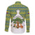 Ecuador Christmas Family Matching Off The Shoulder Long Sleeve Dress and Hawaiian Shirt with Ceibo Tree Llama Toucan and Traditional Yellow Blue Pattern Design - Wonder Print Shop