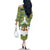 Ecuador Christmas Family Matching Off The Shoulder Long Sleeve Dress and Hawaiian Shirt with Ceibo Tree Llama Toucan and Traditional Yellow Blue Pattern Design - Wonder Print Shop