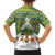 Ecuador Christmas Family Matching Off Shoulder Maxi Dress and Hawaiian Shirt with Ceibo Tree Llama Toucan and Traditional Yellow Blue Pattern Design - Wonder Print Shop
