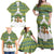 Ecuador Christmas Family Matching Off Shoulder Maxi Dress and Hawaiian Shirt with Ceibo Tree Llama Toucan and Traditional Yellow Blue Pattern Design - Wonder Print Shop