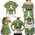 Ecuador Christmas Family Matching Off Shoulder Maxi Dress and Hawaiian Shirt with Ceibo Tree Llama Toucan and Traditional Yellow Blue Pattern Design - Wonder Print Shop