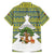 Ecuador Christmas Family Matching Off Shoulder Maxi Dress and Hawaiian Shirt with Ceibo Tree Llama Toucan and Traditional Yellow Blue Pattern Design - Wonder Print Shop