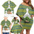 Ecuador Christmas Family Matching Off Shoulder Short Dress and Hawaiian Shirt with Ceibo Tree Llama Toucan and Traditional Yellow Blue Pattern Design - Wonder Print Shop