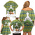 Ecuador Christmas Family Matching Off Shoulder Short Dress and Hawaiian Shirt with Ceibo Tree Llama Toucan and Traditional Yellow Blue Pattern Design - Wonder Print Shop