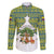 Ecuador Christmas Family Matching Off Shoulder Short Dress and Hawaiian Shirt with Ceibo Tree Llama Toucan and Traditional Yellow Blue Pattern Design - Wonder Print Shop