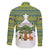 Ecuador Christmas Family Matching Off Shoulder Short Dress and Hawaiian Shirt with Ceibo Tree Llama Toucan and Traditional Yellow Blue Pattern Design - Wonder Print Shop