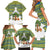 Ecuador Christmas Family Matching Short Sleeve Bodycon Dress and Hawaiian Shirt with Ceibo Tree Llama Toucan and Traditional Yellow Blue Pattern Design - Wonder Print Shop