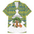 Ecuador Christmas Family Matching Short Sleeve Bodycon Dress and Hawaiian Shirt with Ceibo Tree Llama Toucan and Traditional Yellow Blue Pattern Design - Wonder Print Shop