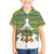 Ecuador Christmas Family Matching Short Sleeve Bodycon Dress and Hawaiian Shirt with Ceibo Tree Llama Toucan and Traditional Yellow Blue Pattern Design - Wonder Print Shop