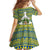 Ecuador Christmas Family Matching Summer Maxi Dress and Hawaiian Shirt with Ceibo Tree Llama Toucan and Traditional Yellow Blue Pattern Design - Wonder Print Shop