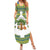 Ecuador Christmas Family Matching Summer Maxi Dress and Hawaiian Shirt with Ceibo Tree Llama Toucan and Traditional Yellow Blue Pattern Design - Wonder Print Shop