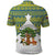 Ecuador Christmas Polo Shirt with Ceibo Tree Llama Toucan and Traditional Yellow Blue Pattern Design - Wonder Print Shop