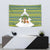 Ecuador Christmas Tapestry with Ceibo Tree Llama Toucan and Traditional Yellow Blue Pattern Design - Wonder Print Shop