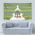 Ecuador Christmas Tapestry with Ceibo Tree Llama Toucan and Traditional Yellow Blue Pattern Design - Wonder Print Shop