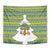 Ecuador Christmas Tapestry with Ceibo Tree Llama Toucan and Traditional Yellow Blue Pattern Design - Wonder Print Shop