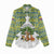 Ecuador Christmas Women Casual Shirt with Ceibo Tree Llama Toucan and Traditional Yellow Blue Pattern Design - Wonder Print Shop