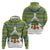 Ecuador Christmas Zip Hoodie with Ceibo Tree Llama Toucan and Traditional Yellow Blue Pattern Design - Wonder Print Shop