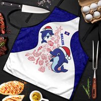 Belize Christmas Apron with Santa Dolphins Coral Reef and Ocean Holiday Theme - Wonder Print Shop