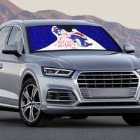 Belize Christmas Auto Sun Shade with Santa Dolphins Coral Reef and Ocean Holiday Theme - Wonder Print Shop