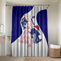 Belize Christmas Bathroom Set with Santa Dolphins Coral Reef and Ocean Holiday Theme - Wonder Print Shop