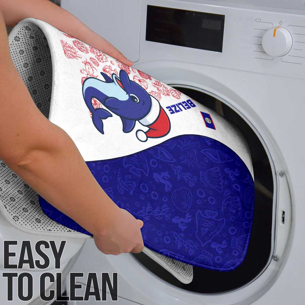 Belize Christmas Bathroom Set with Santa Dolphins Coral Reef and Ocean Holiday Theme - Wonder Print Shop