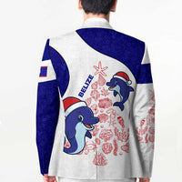 Belize Christmas Blazer with Santa Dolphins Coral Reef and Ocean Holiday Theme - Wonder Print Shop