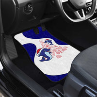 Belize Christmas Car Mats with Santa Dolphins Coral Reef and Ocean Holiday Theme - Wonder Print Shop
