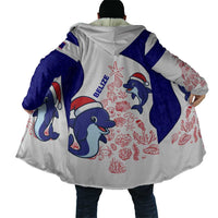 Belize Christmas Cloak with Santa Dolphins Coral Reef and Ocean Holiday Theme - Wonder Print Shop