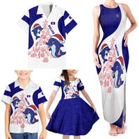 Belize Christmas Family Matching Tank Maxi Dress and Hawaiian Shirt with Santa Dolphins Coral Reef and Ocean Holiday Theme - Wonder Print Shop