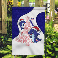 Belize Christmas Garden Flag with Santa Dolphins Coral Reef and Ocean Holiday Theme - Wonder Print Shop