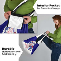 Belize Christmas Grocery Bag with Santa Dolphins Coral Reef and Ocean Holiday Theme - Wonder Print Shop