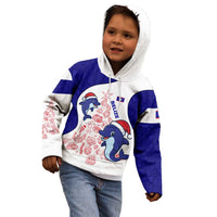 Belize Christmas Kid Hoodie with Santa Dolphins Coral Reef and Ocean Holiday Theme - Wonder Print Shop