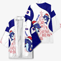 Belize Christmas Kimono with Santa Dolphins Coral Reef and Ocean Holiday Theme - Wonder Print Shop
