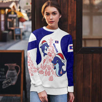 Belize Christmas Ugly Christmas Sweater with Santa Dolphins Coral Reef and Ocean Holiday Theme - Wonder Print Shop