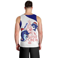 Belize Christmas Men Tank Top with Santa Dolphins Coral Reef and Ocean Holiday Theme - Wonder Print Shop