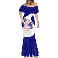 Belize Christmas Mermaid Dress with Santa Dolphins Coral Reef and Ocean Holiday Theme - Wonder Print Shop