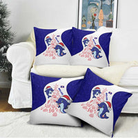 Belize Christmas Pillow Cover with Santa Dolphins Coral Reef and Ocean Holiday Theme - Wonder Print Shop